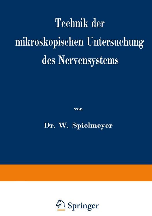 Produktbild: Technik der mikroskopischen Untersuchung des Nervensystems
