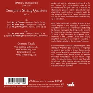 Produktbild: Shostakovich: Complete String Quartets,Vol. 1 (No