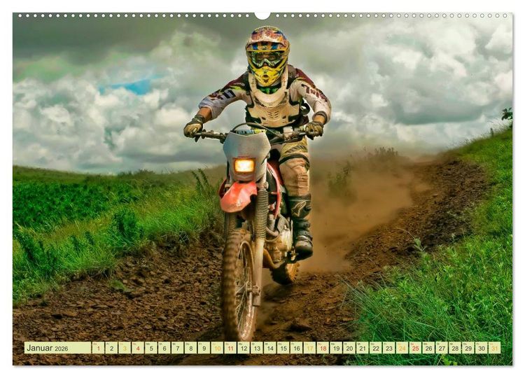 Produktbild: Motocross - so cool (Wandkalender 2026 DIN A2 quer), CALVENDO Monatskalender