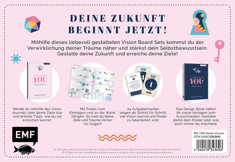 Produktbild: Vision Board: It starts with YOU &ndash; Lebe deine Tr&auml;ume f&uuml;r Teens