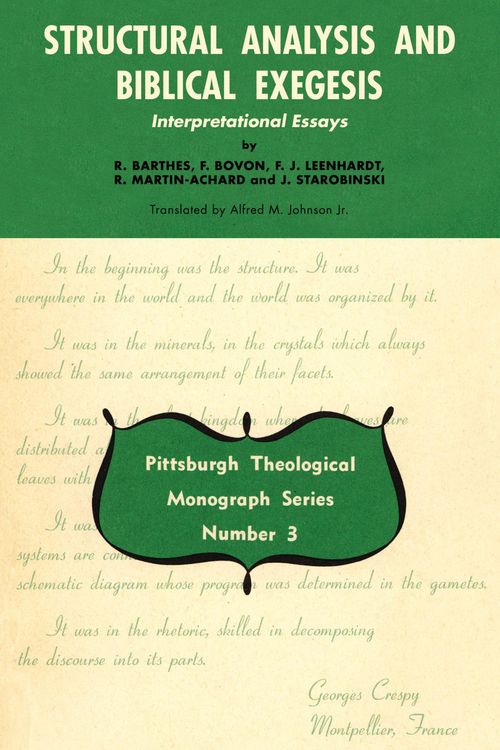 Produktbild: Structural Analysis and Biblical Exegesis