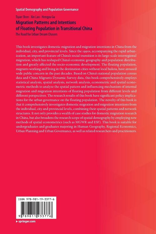 Produktbild: Migration Patterns and Intentions of Floating Population in Transitional China