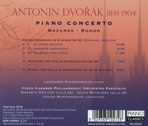 Produktbild: Dvorak:Piano Concerto,Mazurek,Rondo