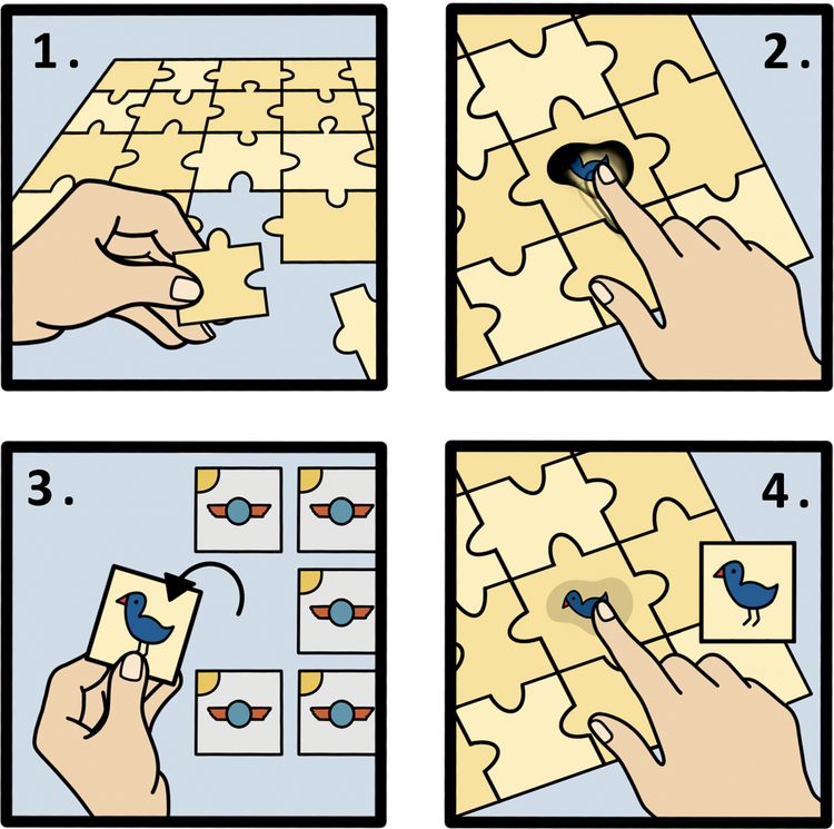 Produktbild: Memo-Puzzle Mondblume - Lenny Hunter (50 Teile)