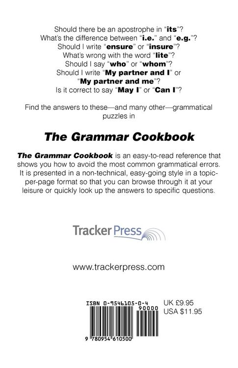 Produktbild: The Grammar Cookbook