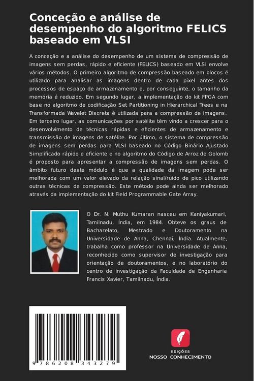 Produktbild: Conce&ccedil;&atilde;o e an&aacute;lise de desempenho do algoritmo FELICS baseado em VLSI