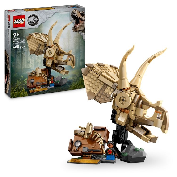 Produktbild: LEGO Jurassic World Dinosaurier-Fossilien: Triceratops-Sch&auml;del Set 76969