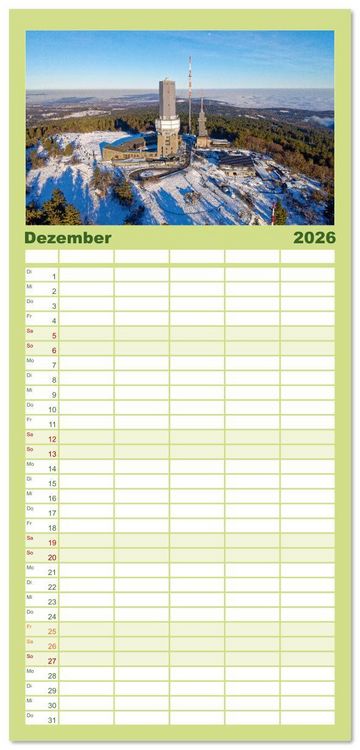 Produktbild: Familienplaner 2026 - Traumsch&ouml;ner Taunus mit 5 Spalten (Wandkalender, 21 x 45 cm) CALVENDO