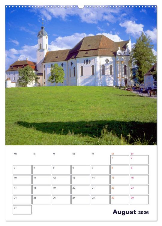 Produktbild: Sch&ouml;nes Land Bayern (hochwertiger Premium Wandkalender 2026 DIN A2 hoch), Kunstdruck in Hochglanz