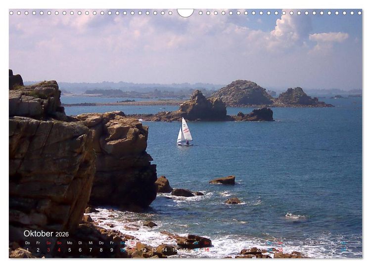 Produktbild: Bretagne - Sehnsucht in Blau (Wandkalender 2026 DIN A3 quer), CALVENDO Monatskalender