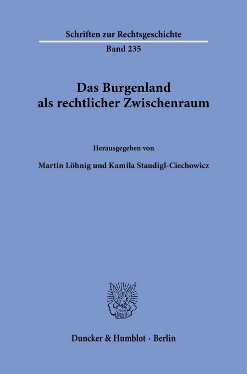 Produktbild: Das Burgenland als rechtlicher Zwischenraum