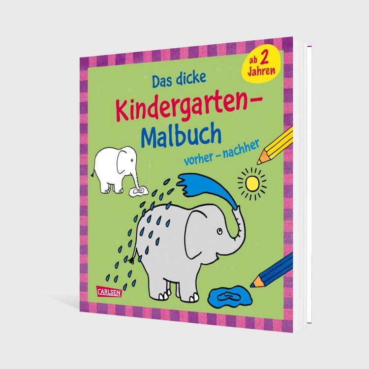Produktbild: Ausmalbilder f&uuml;r Kita-Kinder: Das dicke Kindergarten-Malbuch: vorher und nachher
