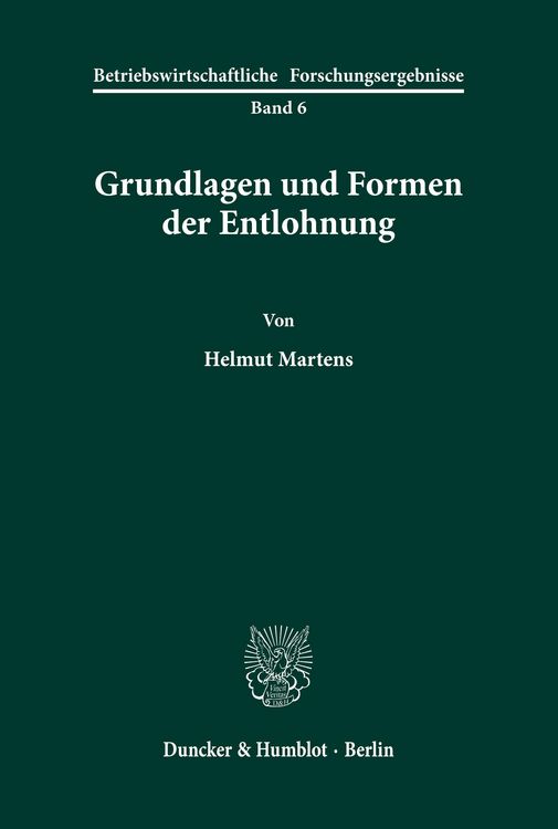 Produktbild: Grundlagen und Formen der Entlohnung.
