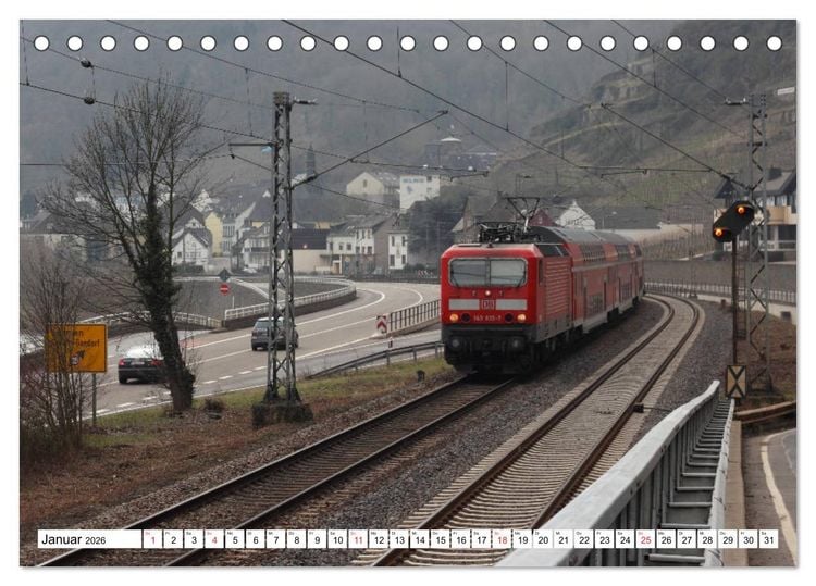 Produktbild: Eisenbahn an Rhein und Mosel 2026 (Tischkalender 2026 DIN A5 quer), CALVENDO Monatskalender