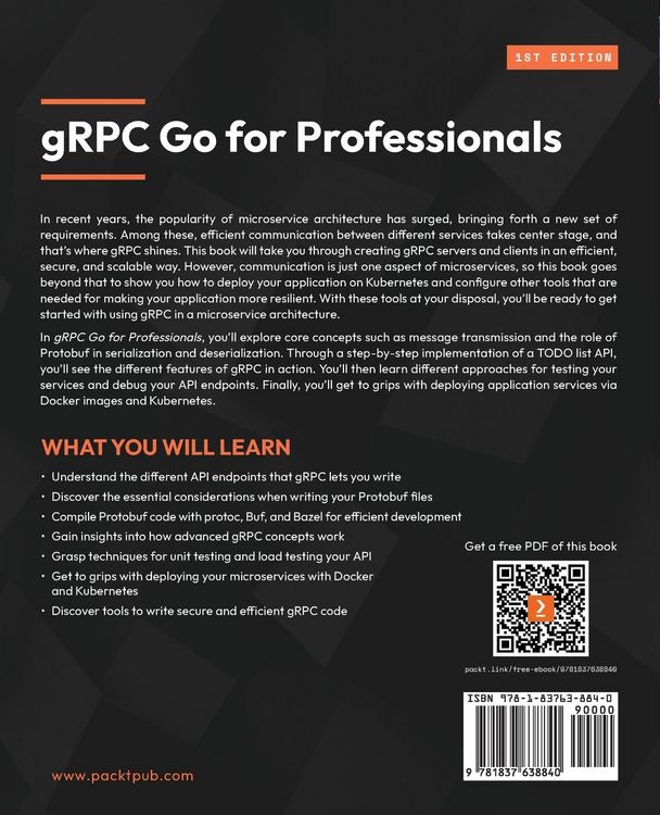 Produktbild: GRPC Go for Professionals