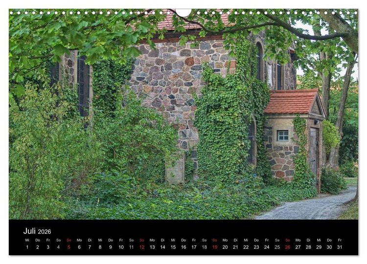 Produktbild: Dorfkirchen in Brandenburg (Wandkalender 2026 DIN A3 quer), CALVENDO Monatskalender