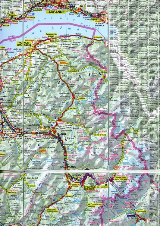 Produktbild: MoTourMaps Rhône-Alpes (Französische Alpen Nord) Auto- und Motorradkarte 1:300.000