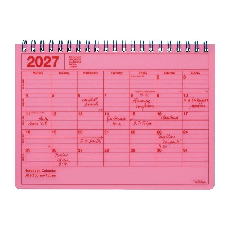 Produktbild: MARK'S 2027 Notebook Calendar S // Neon Pink