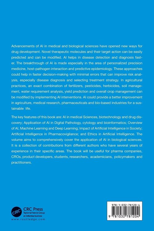 Produktbild: Artificial Intelligence and Biological Sciences