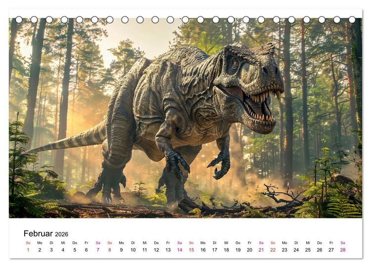 Produktbild: Reise in die Urzeit (Tischkalender 2026 DIN A5 quer), CALVENDO Monatskalender
