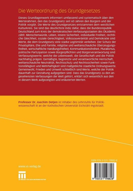 Produktbild: Die Werteordnung des Grundgesetzes