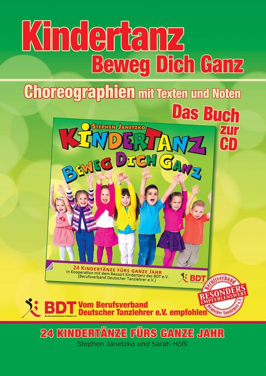 Produktbild: KINDERTANZ - beweg dich ganz! 24 Kindert&auml;nze f&uuml;rs ganze Jahr (innen komplett in Farbe)