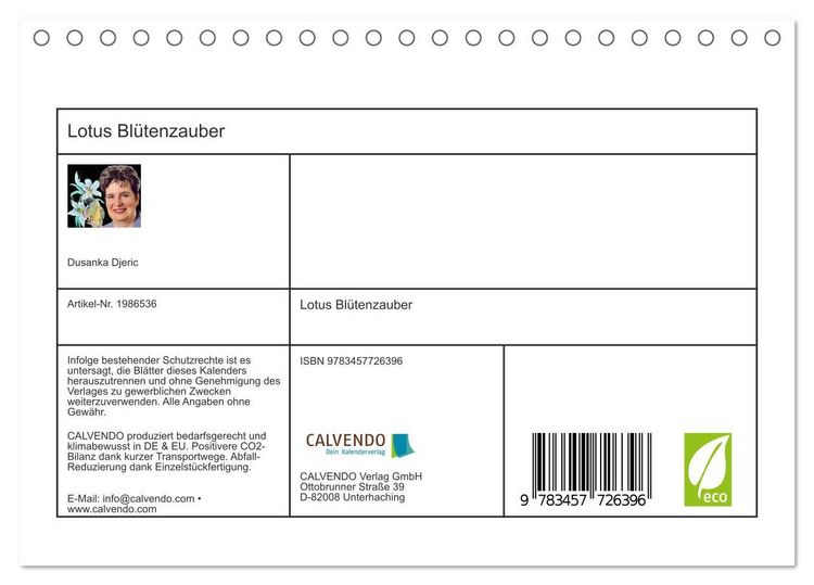 Produktbild: Lotus Bl&uuml;tenzauber (Tischkalender 2026 DIN A5 quer), CALVENDO Monatskalender
