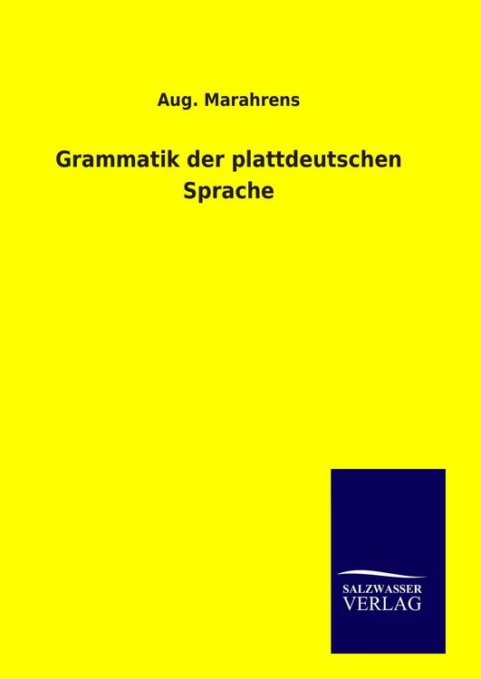 Produktbild: Grammatik der plattdeutschen Sprache