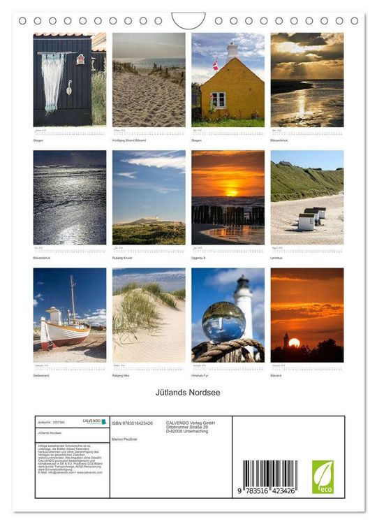 Produktbild: J&uuml;tlands Nordsee (Wandkalender 2026 DIN A4 hoch), CALVENDO Monatskalender