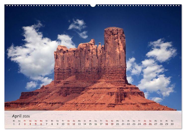 Produktbild: Monument Valley - Faszinierende Westernkulisse in den USA (hochwertiger Premium Wandkalender 2026 DIN A2 quer), Kunstdruck in Hochglanz