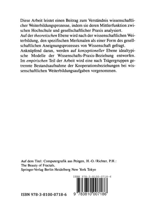 Produktbild: Wissenschaftliche Weiterbildung als Transformationsproze&szlig;