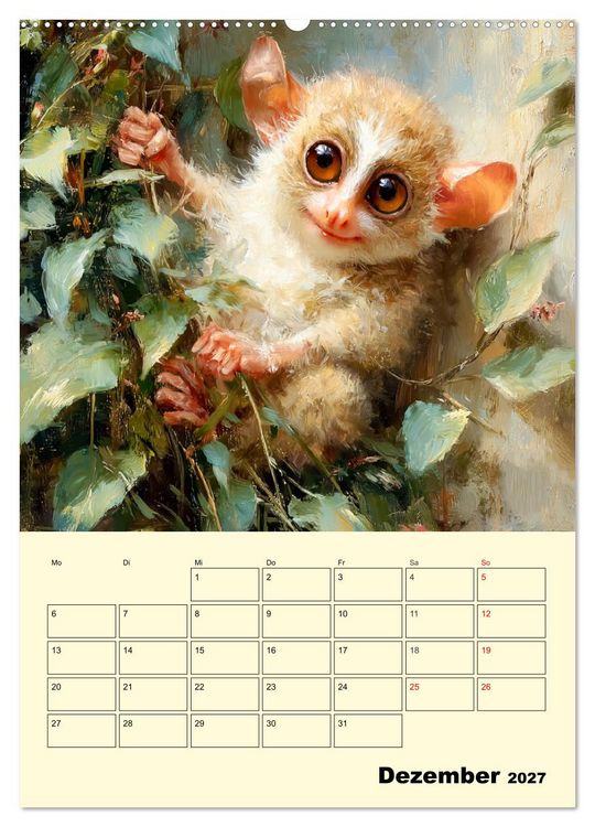 Produktbild: Koboldmakis. Kleine H&uuml;ter des Dschungels (hochwertiger Premium Wandkalender 2027 DIN A2 hoch), Kunstdruck in Hochglanz