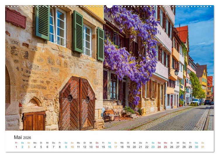 Produktbild: T&uuml;bingen - Die schw&auml;bische Universit&auml;tsstadt (hochwertiger Premium Wandkalender 2026 DIN A2 quer), Kunstdruck in Hochglanz