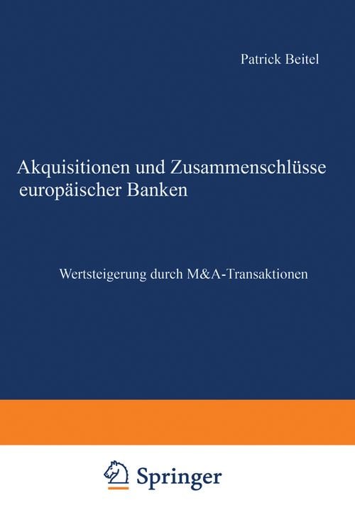 Produktbild: Akquisitionen und Zusammenschl&uuml;sse europ&auml;ischer Banken