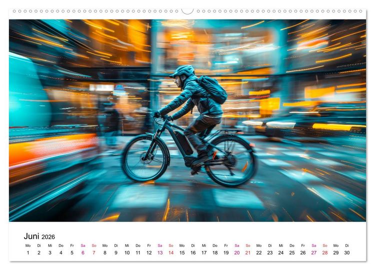 Produktbild: E-Bike einfach cool (hochwertiger Premium Wandkalender 2026 DIN A2 quer), Kunstdruck in Hochglanz