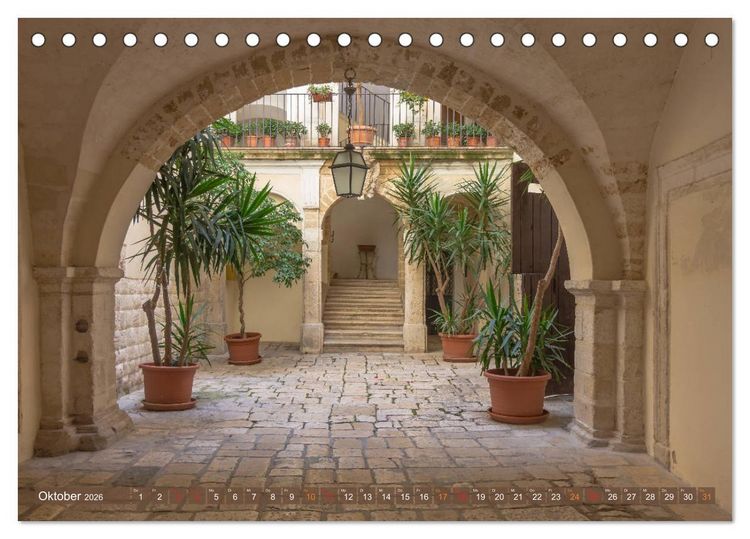 Produktbild: Altstadt Bari Vecchia (Tischkalender 2026 DIN A5 quer), CALVENDO Monatskalender