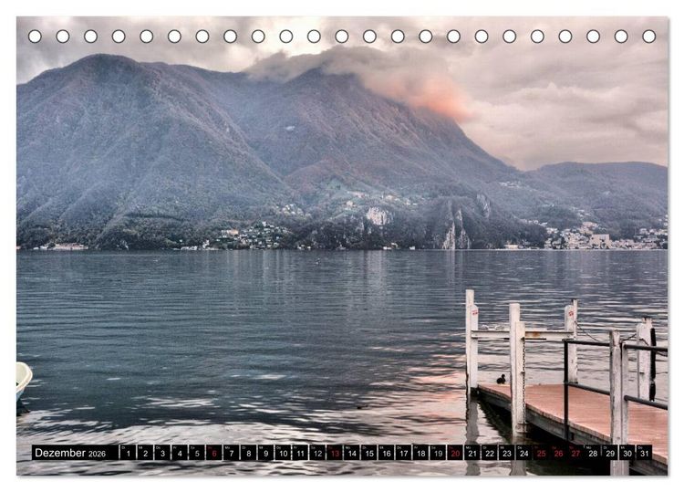 Produktbild: Lugano - Perle im Tessin (Tischkalender 2026 DIN A5 quer), CALVENDO Monatskalender