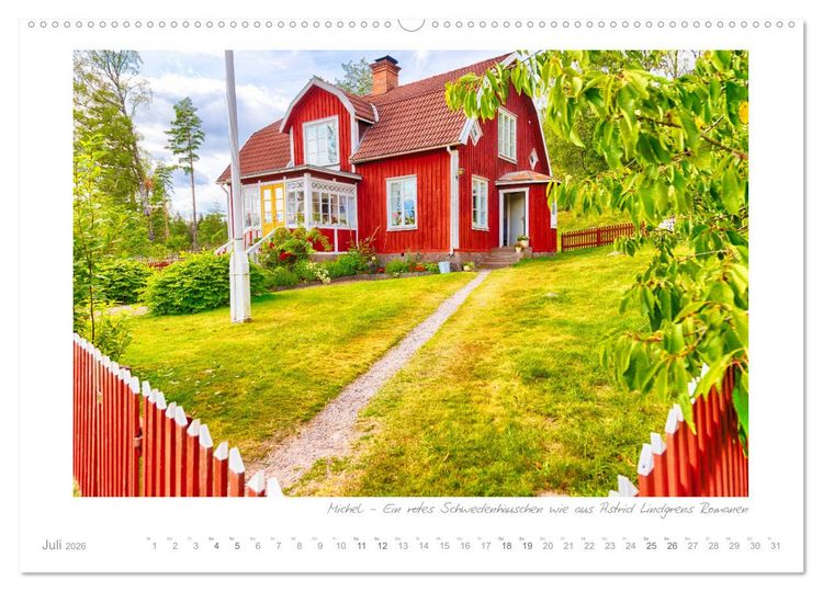 Produktbild: Sehnsucht Schweden - Elche, Natur und Urlaubstr&auml;ume (Wandkalender 2026 DIN A2 quer), CALVENDO Monatskalender