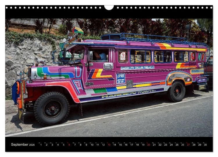 Produktbild: Jeepneys (Wandkalender 2026 DIN A3 quer), CALVENDO Monatskalender