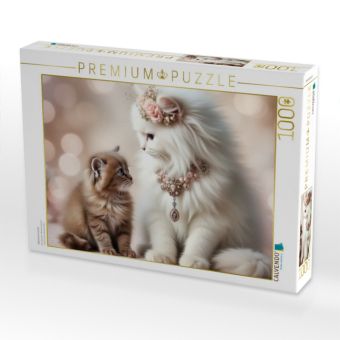 Produktbild: CALVENDO Puzzle Katzenmomente | 1000 Teile Lege-Gr&ouml;&szlig;e 64x48cm Foto-Puzzle f&uuml;r gl&uuml;ckliche Stunden