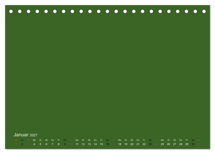 Produktbild: Bastelkalender - dunkel Gr&uuml;n (Tischkalender 2027 DIN A5 quer), CALVENDO Monatskalender
