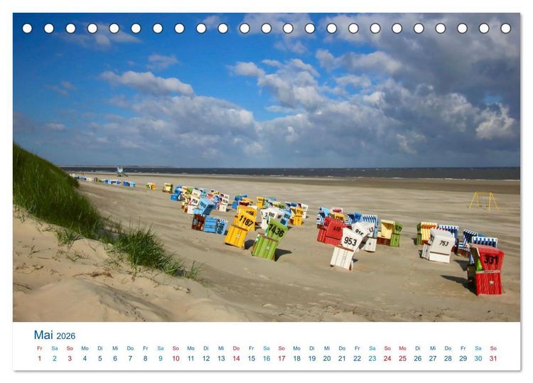Produktbild: Langeoog 2026. Impressionen zwischen Hafen und Ostende (Tischkalender 2026 DIN A5 quer), CALVENDO Monatskalender