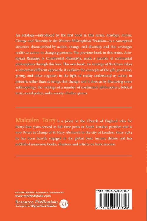Produktbild: An Actology of the Given