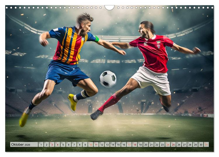 Produktbild: Fussball - Zweikampf (Wandkalender 2026 DIN A3 quer), CALVENDO Monatskalender