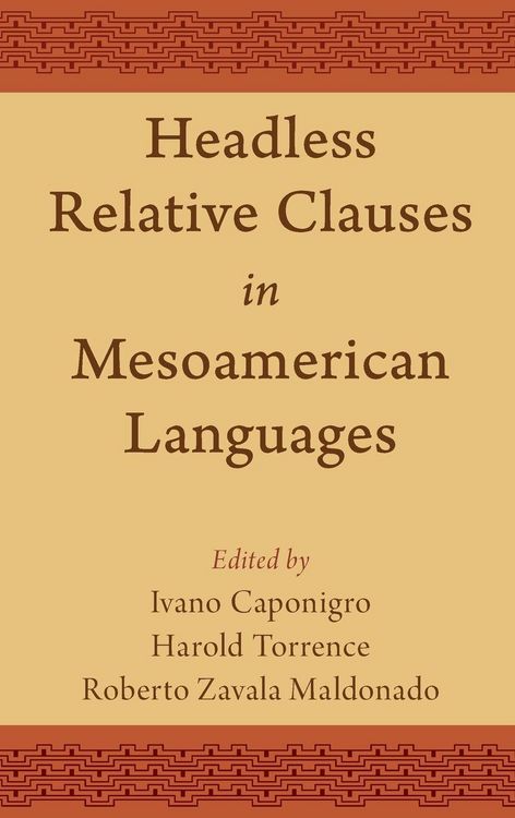 Produktbild: Headless Relative Clauses in Mesoamerican Languages