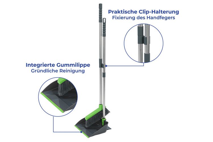 Produktbild: Kehrgarnitur, klappbare Kehricht Garnitur mit Clip-Halterung
