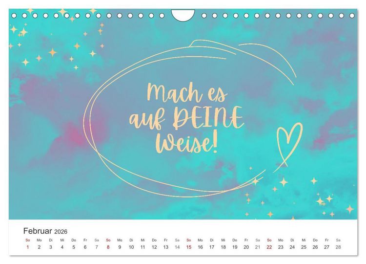 Produktbild: Lass Freude dein Kompass sein (Wandkalender 2026 DIN A4 quer), CALVENDO Monatskalender