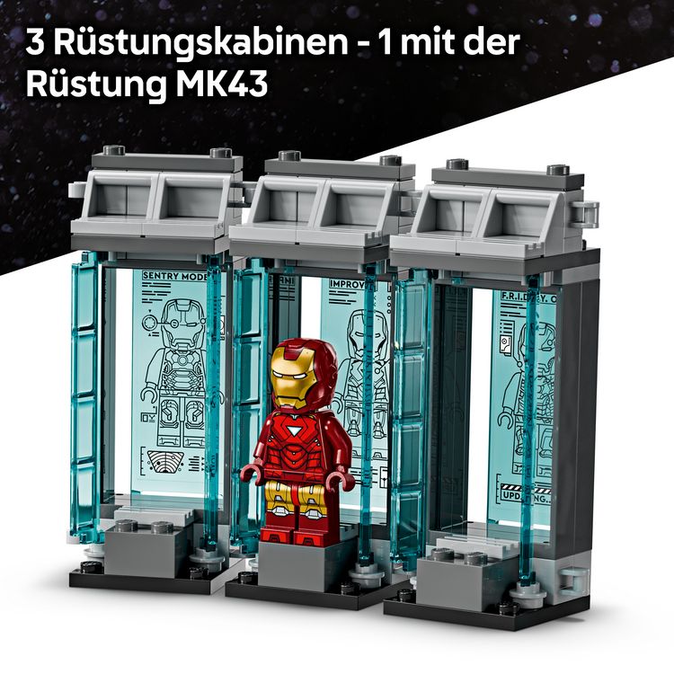 Produktbild: LEGO Marvel Iron Mans Labor: Halle der R&uuml;stungen - Bauspielzeug 76315