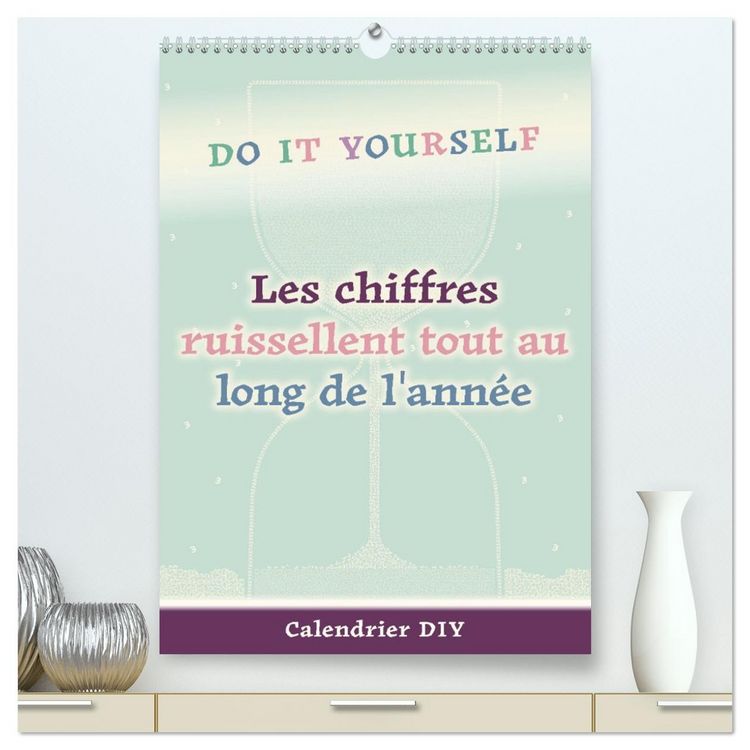 Produktbild: Les chiffres ruissellent tout au long de l'ann&eacute;e (Calendrier mural 2026 DIN A2 horizontal) calendrier de bureau