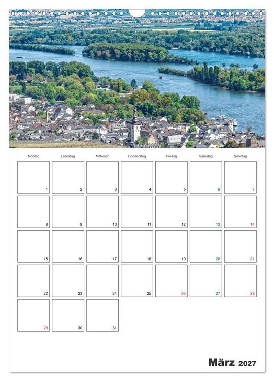 Produktbild: Rheingau Terminplaner (Wandkalender 2027 DIN A3 hoch), CALVENDO Monatskalender